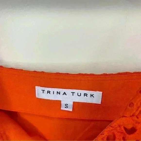 Trina Turk Tassel Trim Tank Orange - Picture 5 of 6